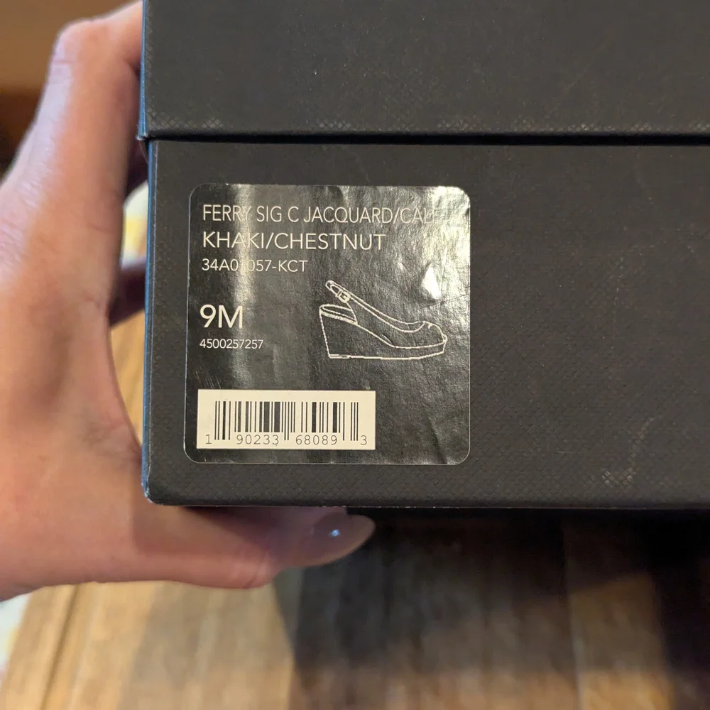 Coach Brown Wedge Shoes with Signature Design - Picture 3 of 3